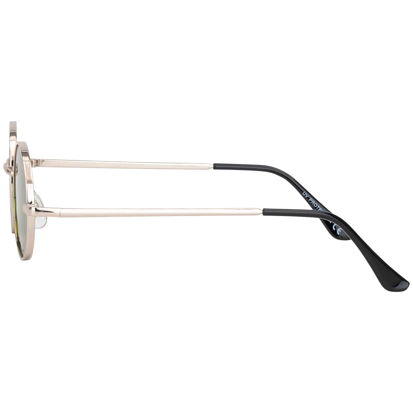 BEZLIT Eyewear Retrosonnenbrille Rund Form Designer Damen Sonnenbrille (1-St) mit orange, blau, hellrot, lila, grün und roten Linsen