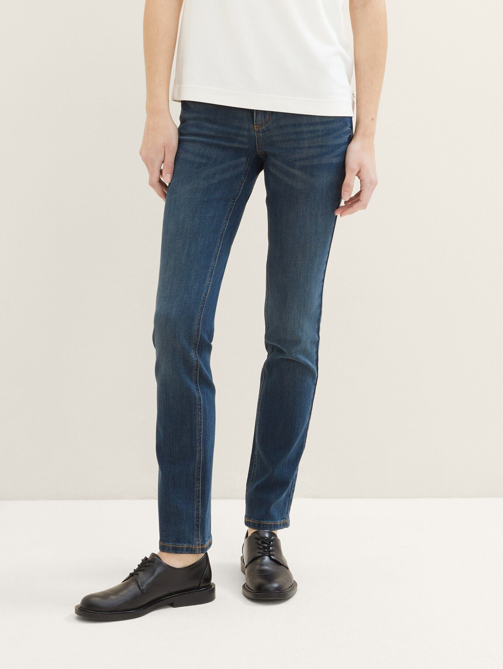 TOM TAILOR Straight-Jeans Jeanshosen TTALEXA STRAIGHT Jeans