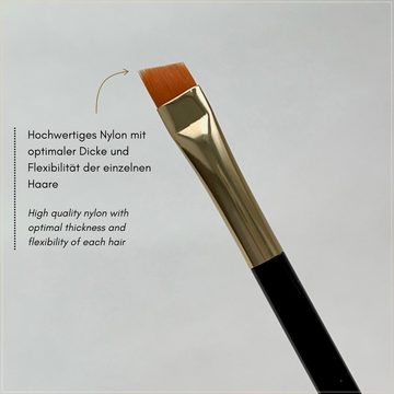 STM Company Augenbrauenpinsel Schräg Pinsel №16 Nikk Mole für Henna/ Farbe, 1 tlg., 7 mm Flache Winkel, für Augenbrauen Färben