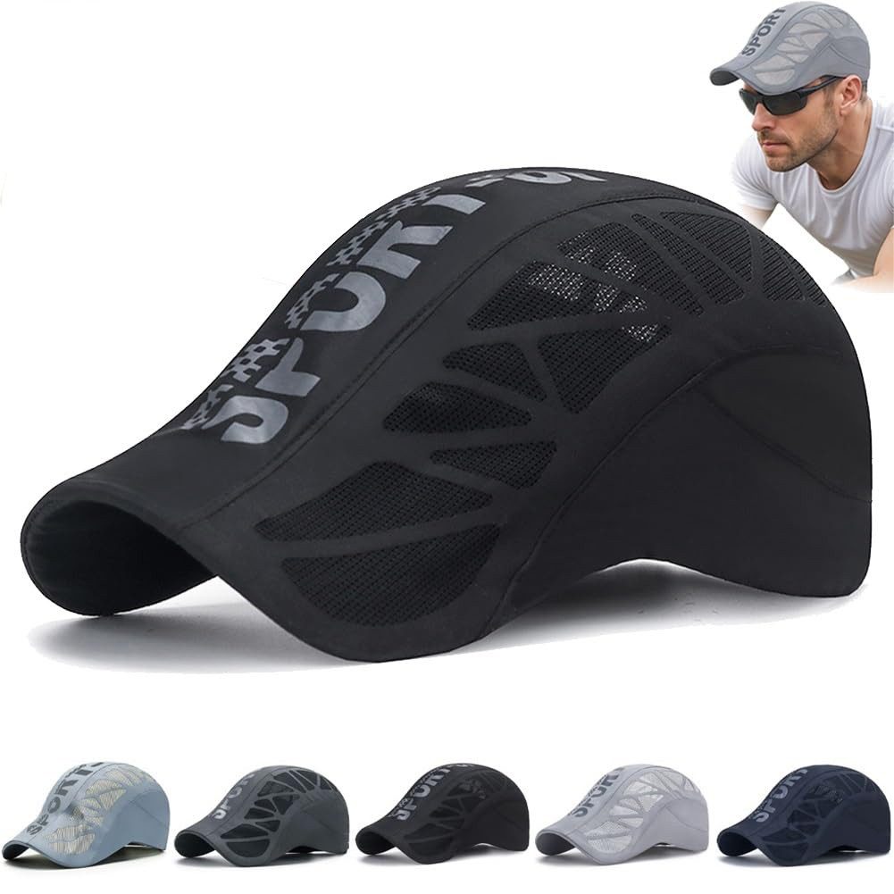 nsihing Baseballhelm Sportkappe Atmungsaktiv, Schnell trocknende Mesh Cap, Verstellbar für Wandern, Angeln, Laufen & Outdoor