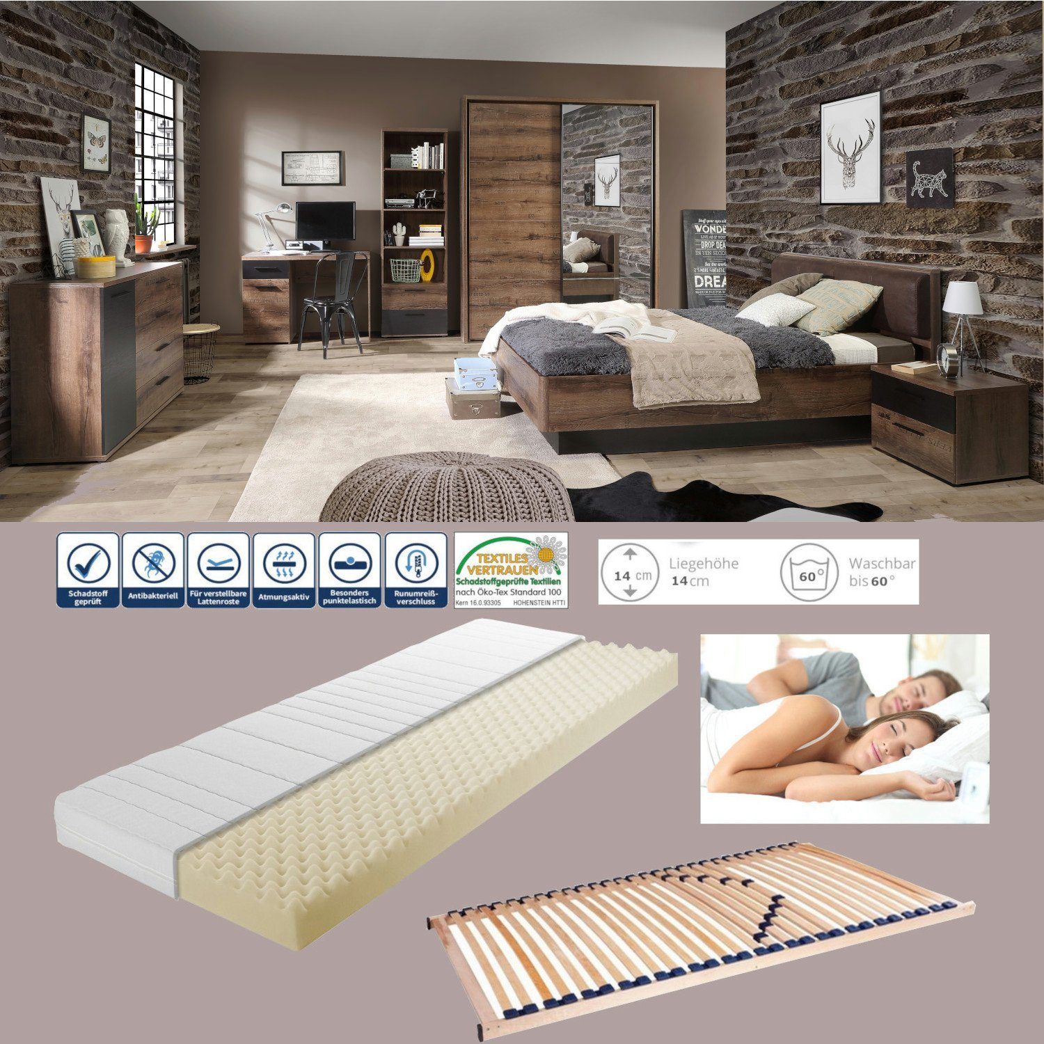 möbel-direkt.de Jugendzimmer-Set Jacky, (Kompett Set, 9-tlg., günstig online kaufen