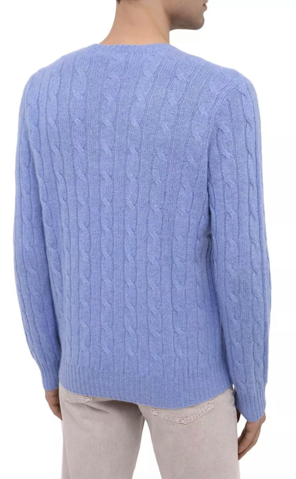 Polo Ralph Lauren Strickpullover Kaschmir Strick Pullover Kaschmirpullover Strick-Pulli mit Zopfmuster Reiner Kaschmir, Gerader Schnitt - Zopfmuster - Rundhalsausschnitt