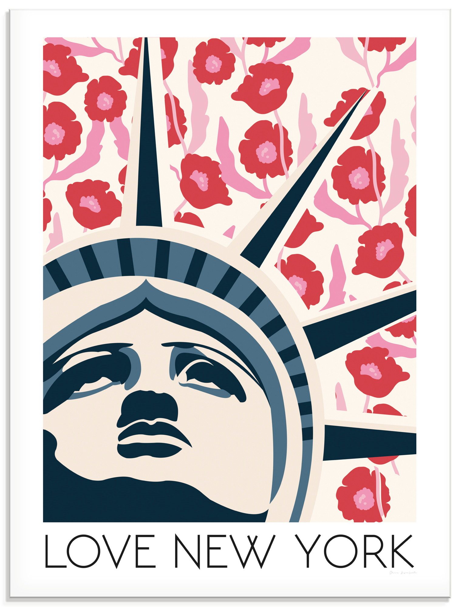 Artland Glasbild Love New York, Elemente der Architektur (1 St), in verschiedenen Größen