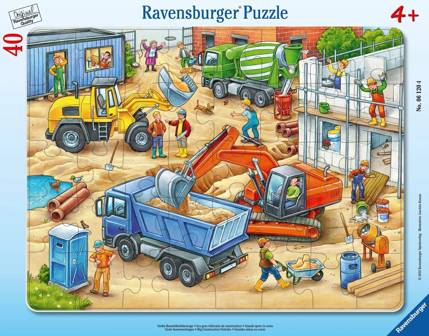 Ravensburger Puzzle Große Baustellenfahrzeuge. 30-48 Teile günstig online kaufen