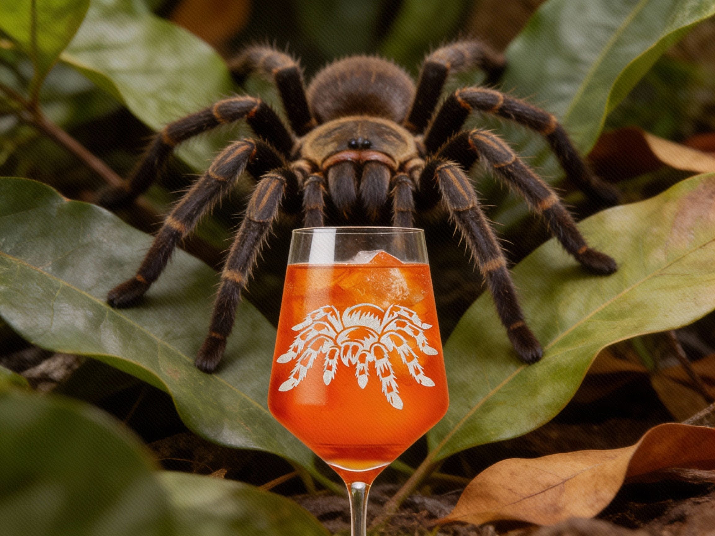 Valhalla Weinglas Tarantel Vogelspinne 350ml spülmaschinenfest, 1-tlg., Glas, Atemberaubende Darstellung