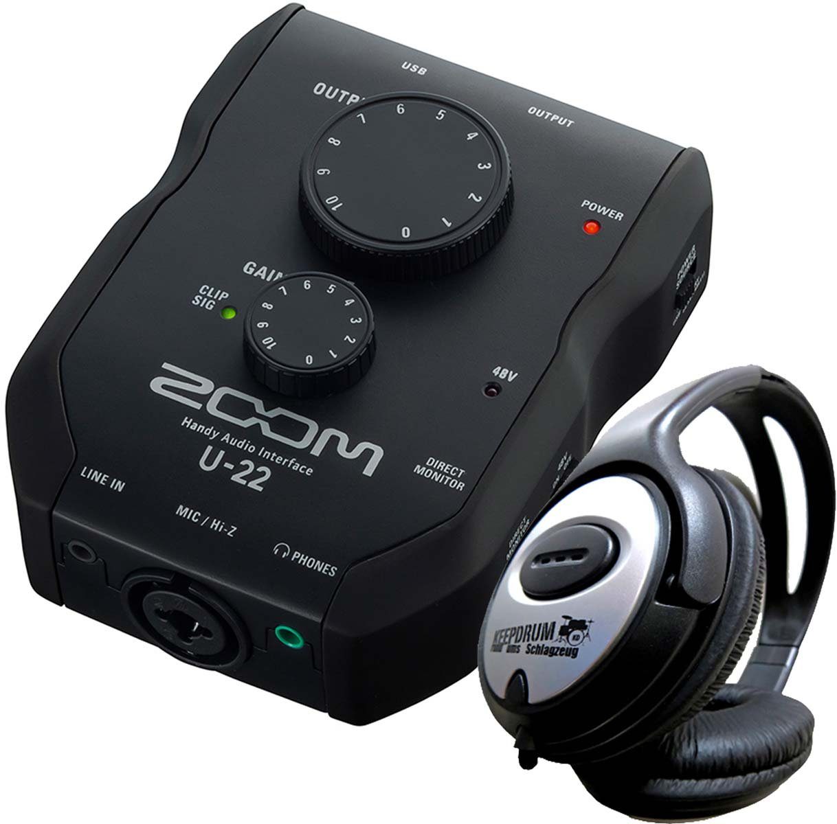 Zoom Audio Zoom U22 USB AudioInterface + Kopfhörer Digitales Aufnahmegerät