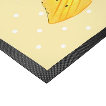 Fußmatte Schmetterling Zitronenfalter - Gelb Pastell - Geschenk, Motivfußmatte, Mr. & Mrs. Panda, Höhe: 0.5 mm