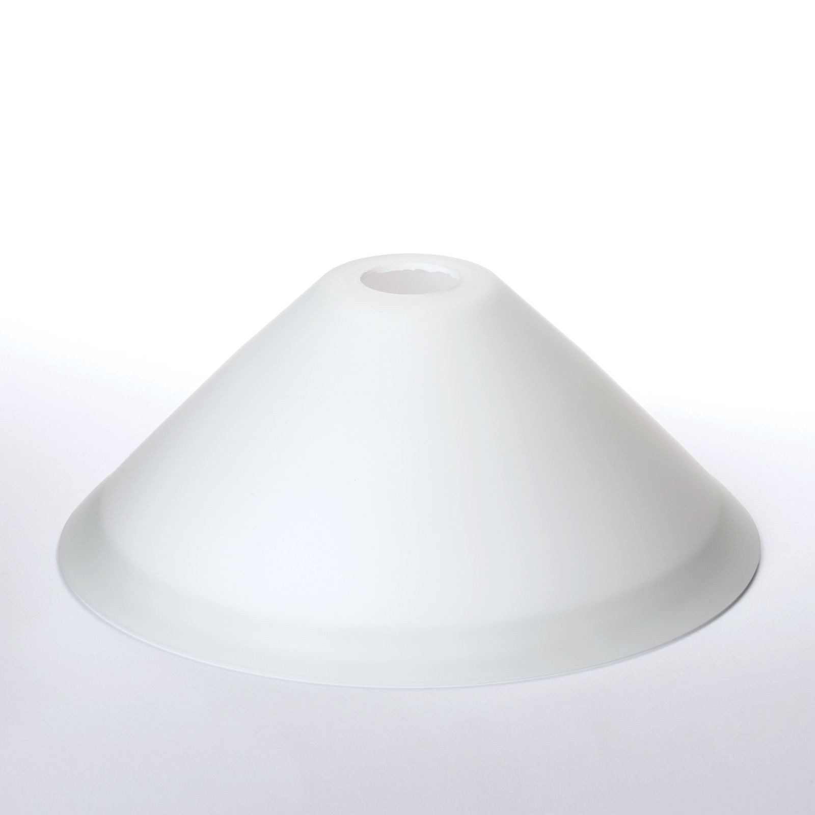 Orion Leuchten Lampenschirm E14 Glas-Lampenschirm weiß, Kegelform, Lochmaß Ø 30 mm