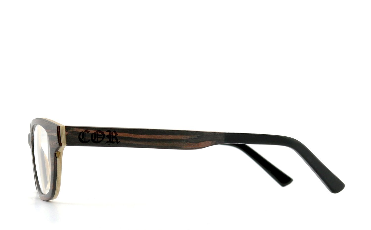 Holzbrille, Flex-Scharnieren mit COR COR011 Bügel Brille