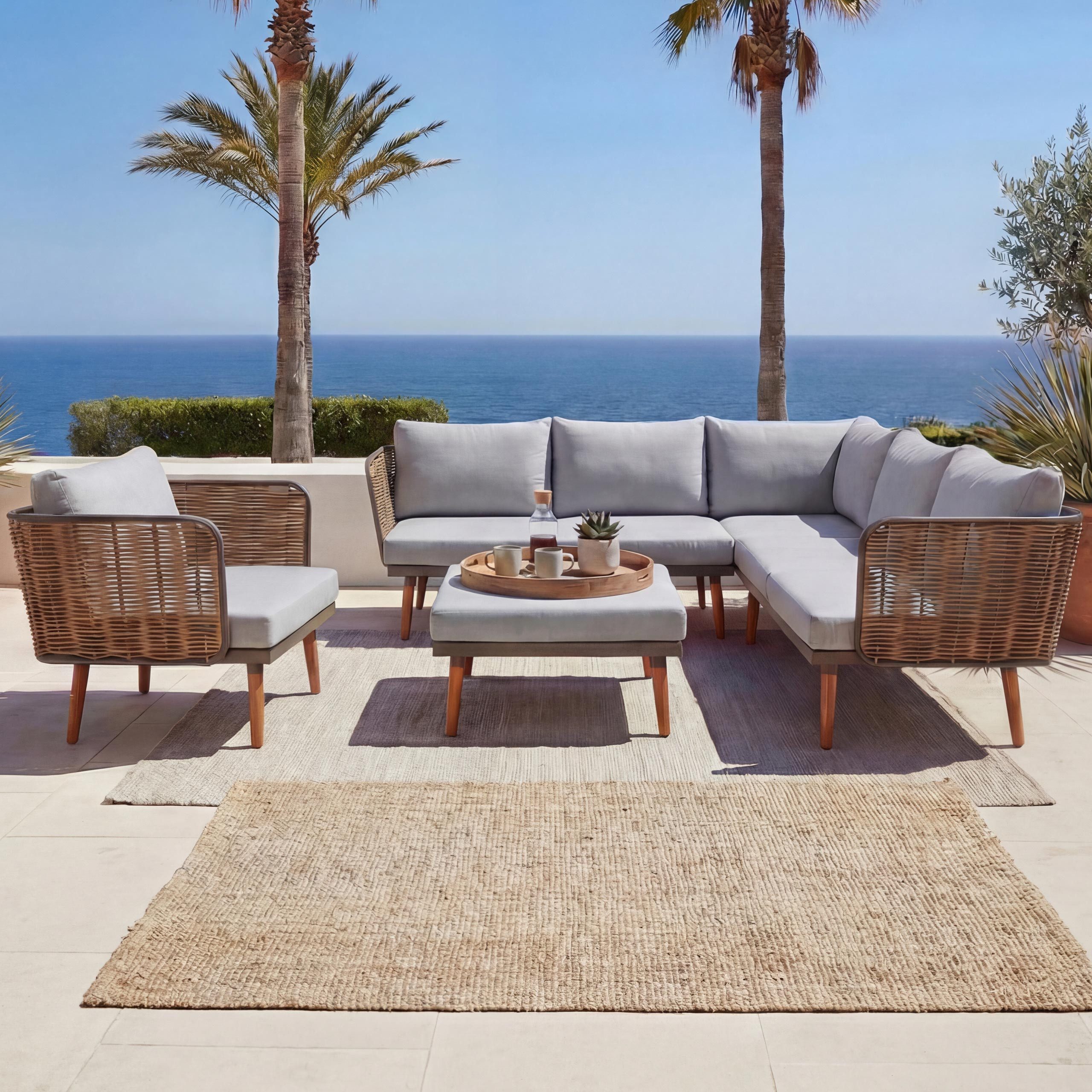 MCW Gartenlounge-Set MCW-L31, (4-tlg), Inklusive Sitz- und Rückenkissen