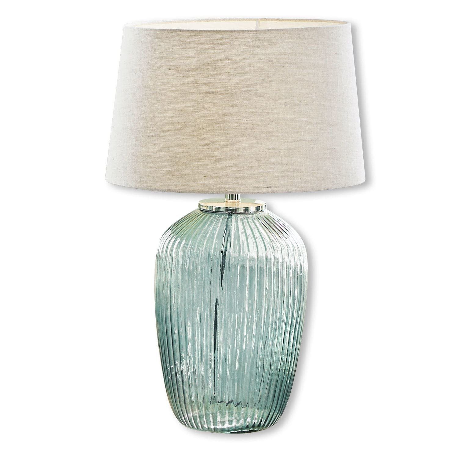 Mirabeau Tischleuchte Tischlampe Fenis creme/grün günstig online kaufen