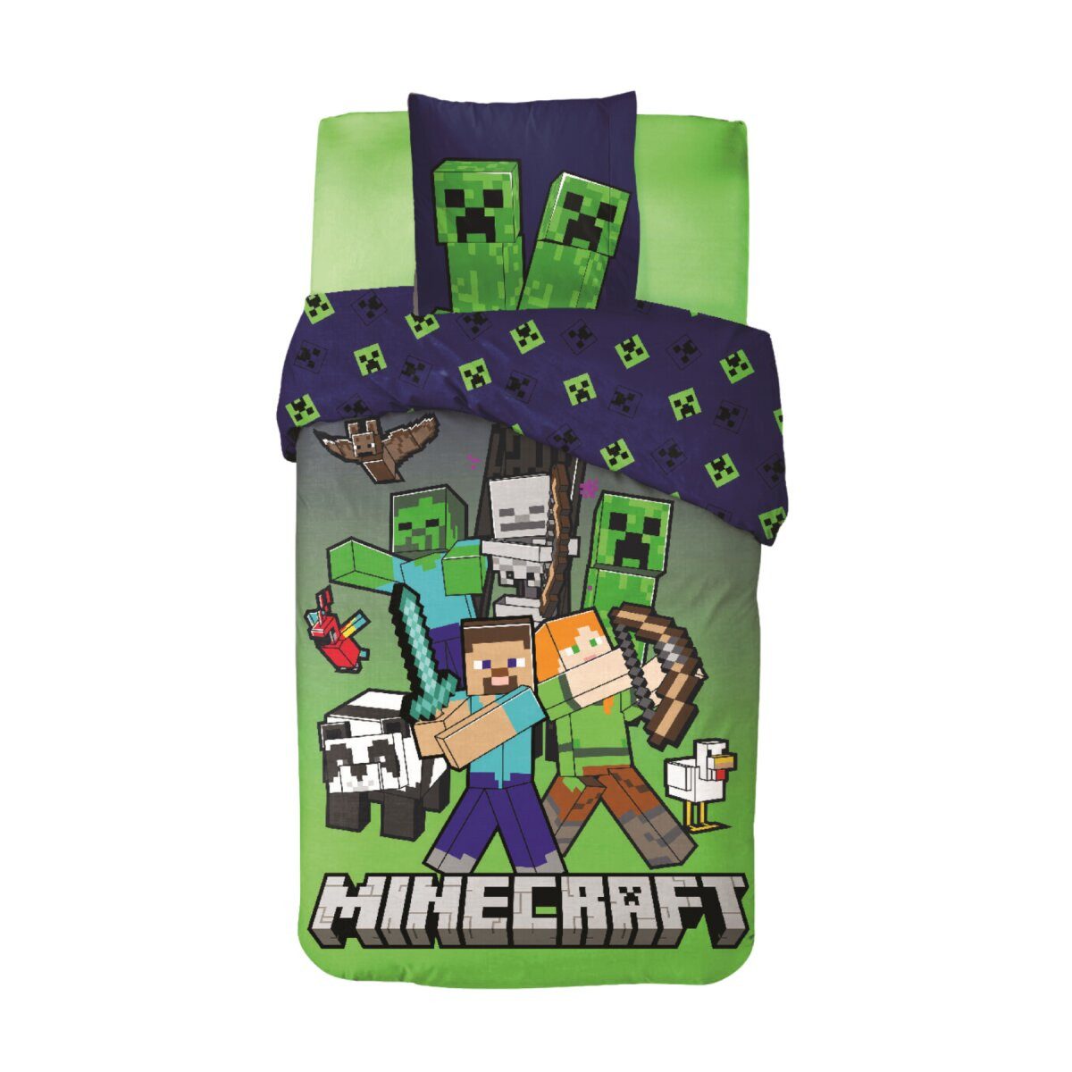 Minecraft Kinderbettwäsche Minecraft Bettwäsche 135x200cm Set günstig online kaufen