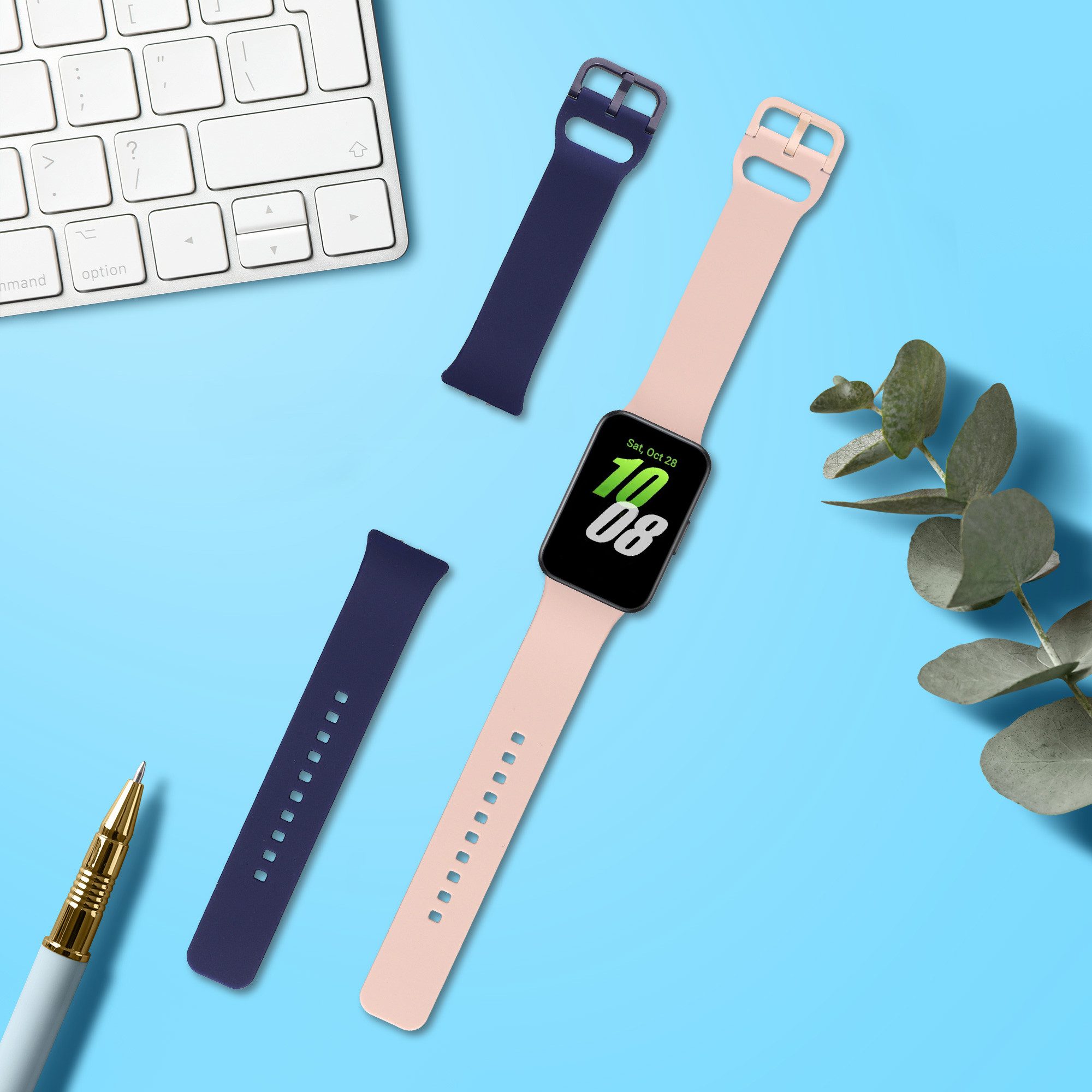 kwmobile Uhrenarmband für Samsung Galaxy Fit 3 Armband Smartwatch, 2-tlg., Ersatzarmband für Fitnesstracker - Wechselarmband Smartwatch