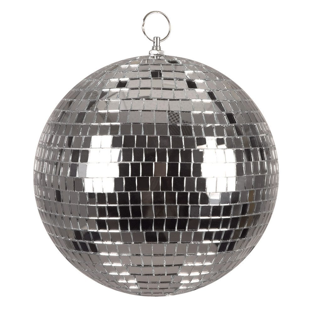 Hängedekoration Discokugel silberfarben 20 cm Spiegelkugel Party Dekoration für Disco