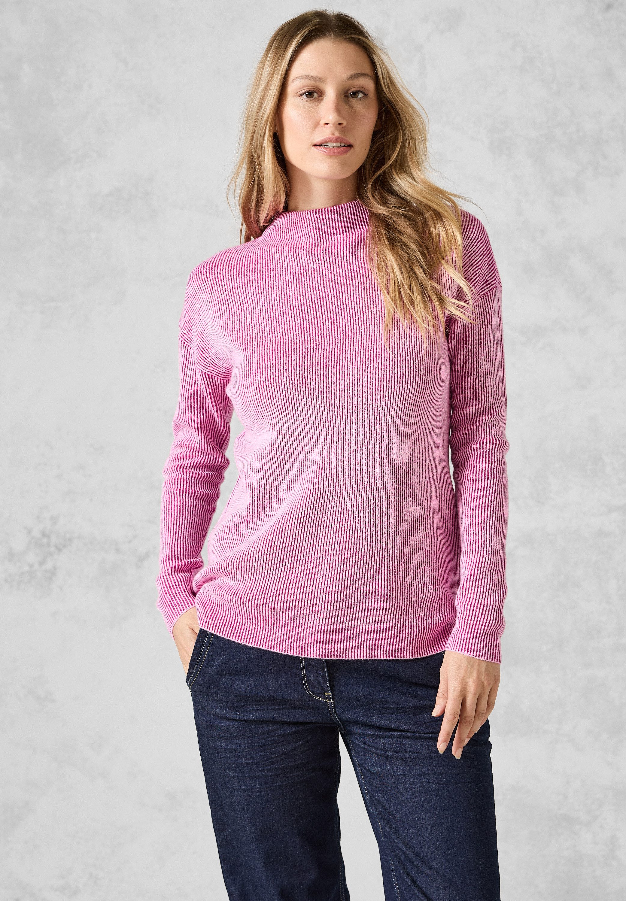 Cecil Strickpullover, mit Materialmix günstig online kaufen