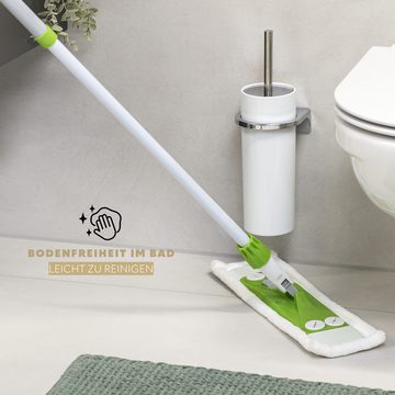 bremermann WC-Reinigungsbürste WC-Garnitur SAVONA inkl. Wandhalterung, WC-Bürstenhalter, rund, weiß