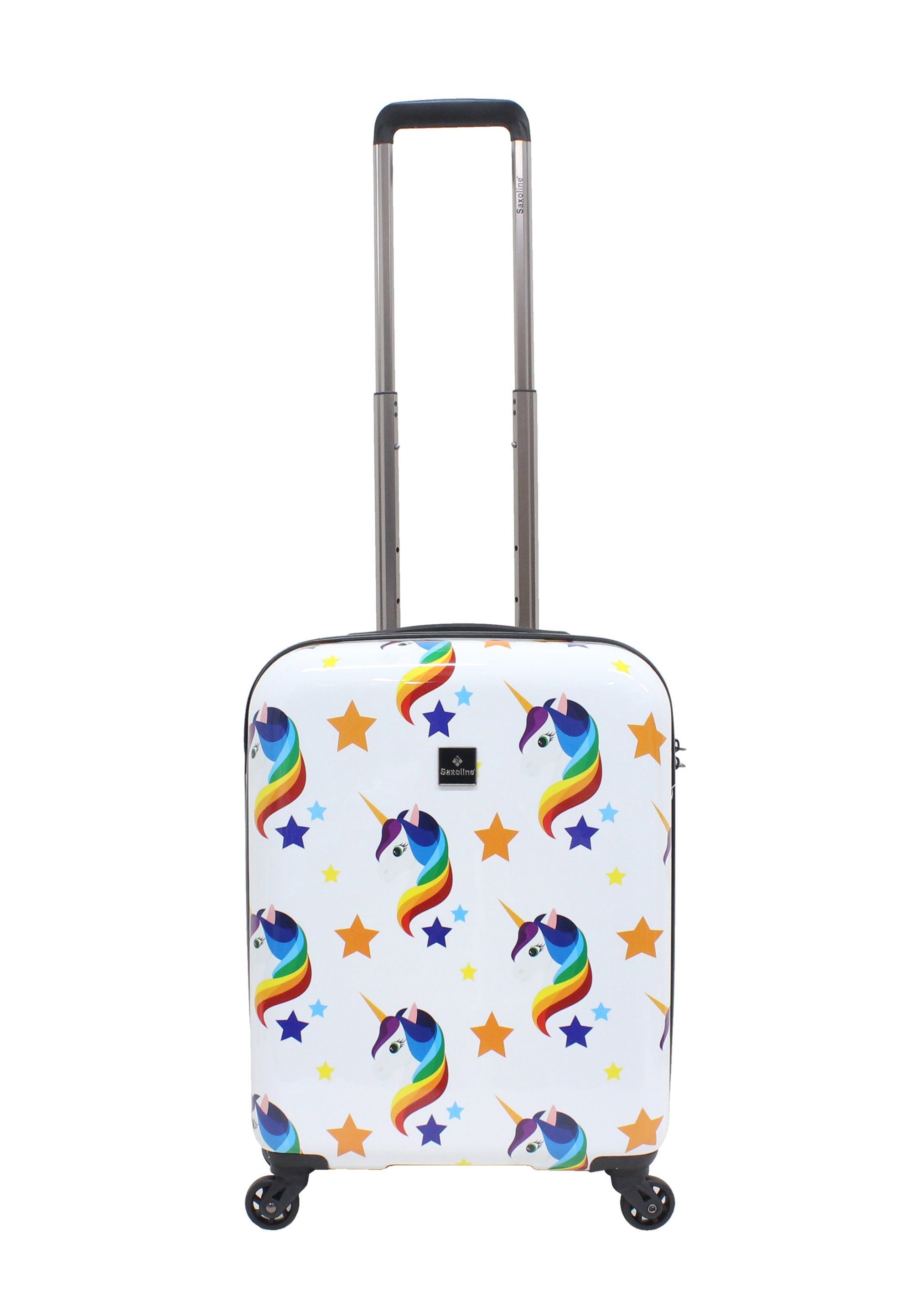 Saxoline® Koffer Unicorn, in tollem Einhorn-Design, Innen-Vollfutter,  Packbänder und U-förmige Packwand