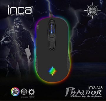 INCA PHALDOR RGB Makro Tastem Professional Gaming Maus Gaming-Maus