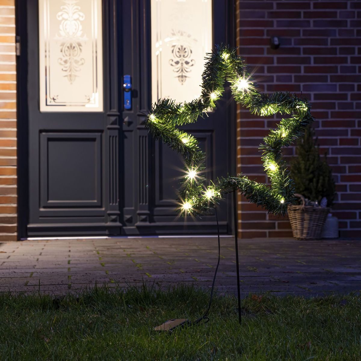 bonsport LED Dekoobjekt LED Gartenstecker Stern mit Metallstab, 36 x 72 cm günstig online kaufen