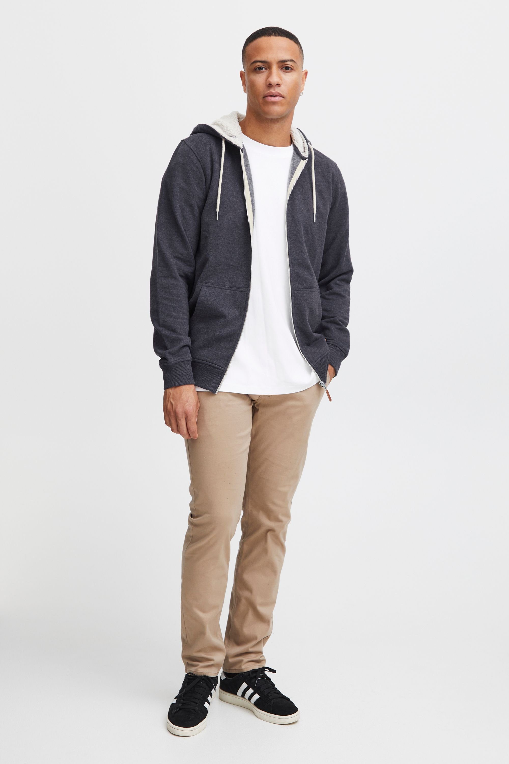 Blend Kapuzenpullover BHHulker Sweatshirtjacke mit Teddyeinsatz in der Kapuze