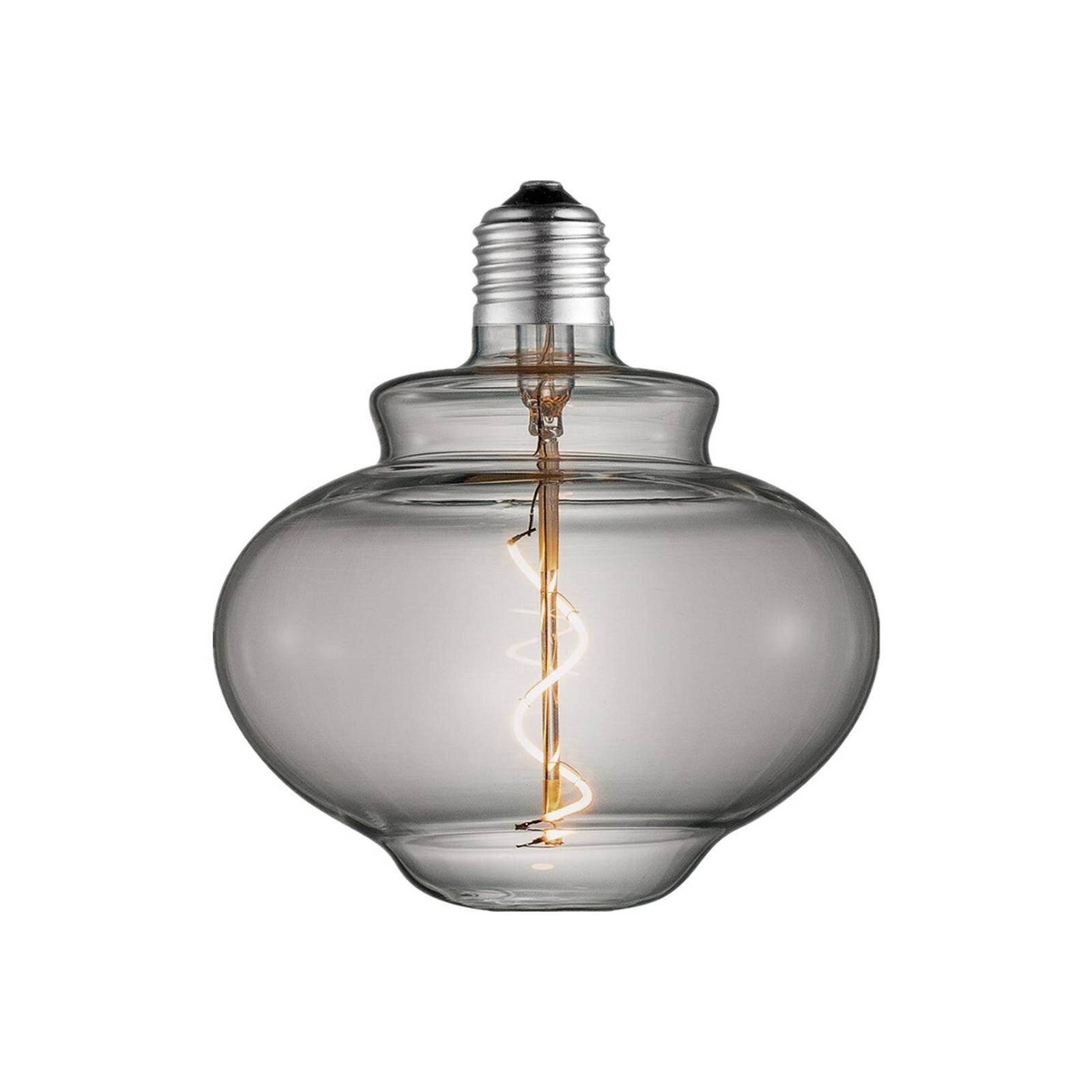 Lucande Dekolicht E27 4W LED-Filamentlampe, LED, Glas Alu warmweiß IP20, warmweiß