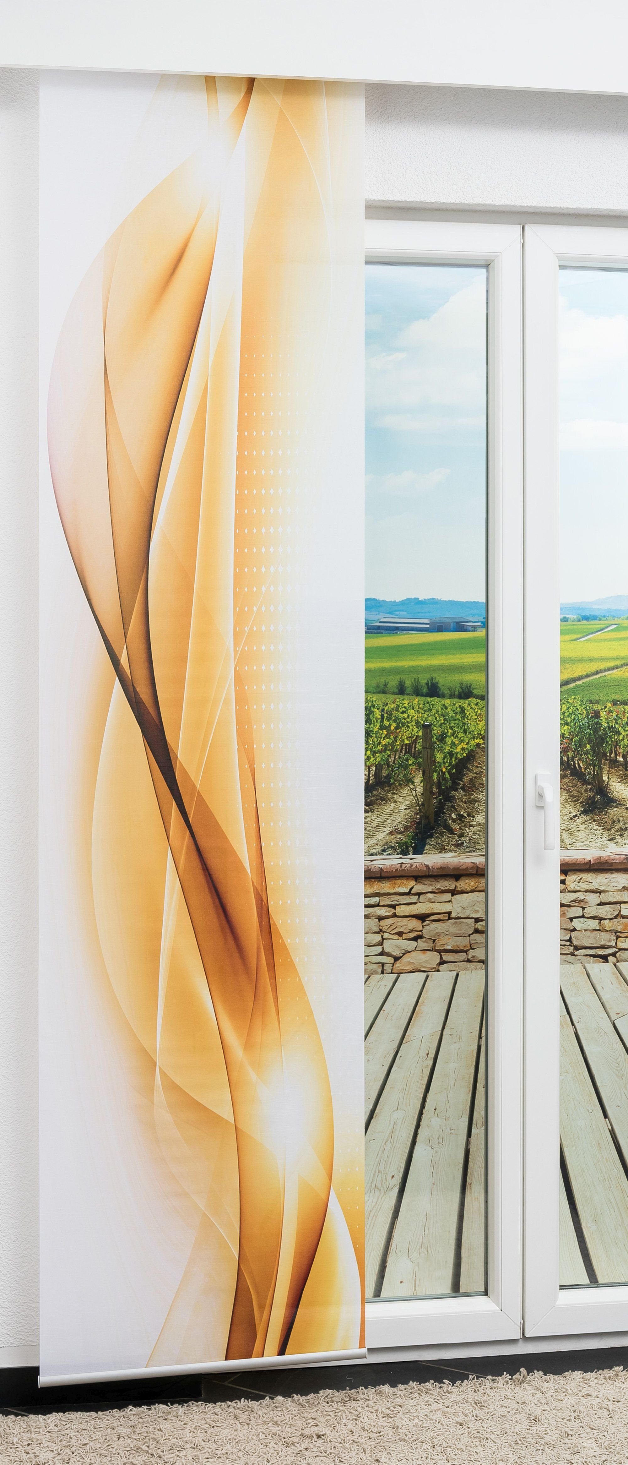 LYSEL® Schiebegardine Abstraktia (1 St), transparent, HxB 245x60cm