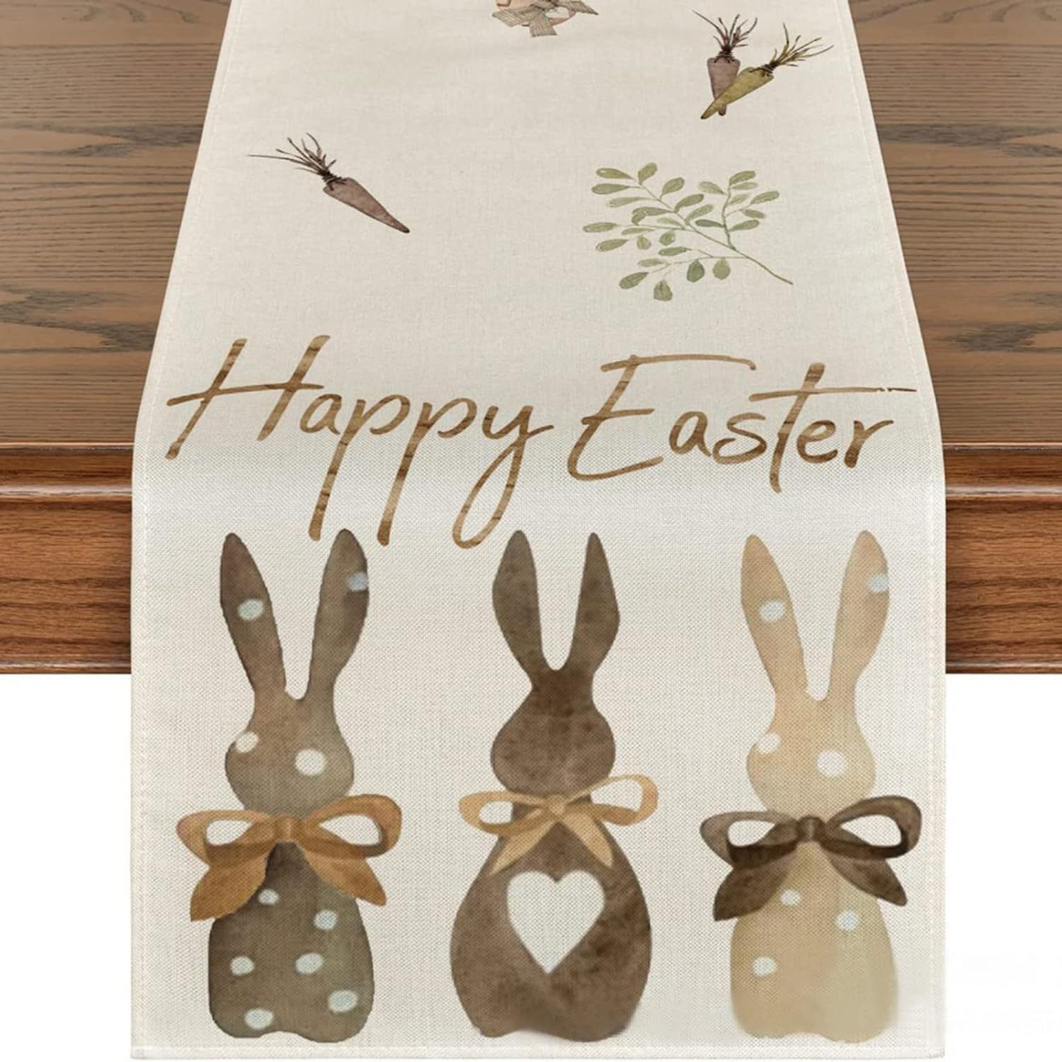 Coonoor Tischläufer Ostern Tischläufer, Frühling Küche Esstisch Dekoration