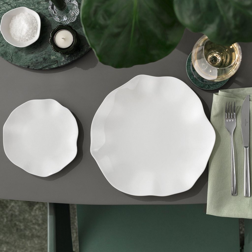 Villeroy & Boch Brotteller Pura Brotteller 29x29x3cm, (1 St), Premium Bone Porcelain, mikrow.- & spülm.sicher, Made in Germany