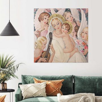 Posterlounge Wandfolie Gerda Wegener, Madonna mit Kind und musizierenden Engeln, Wohnzimmer Malerei