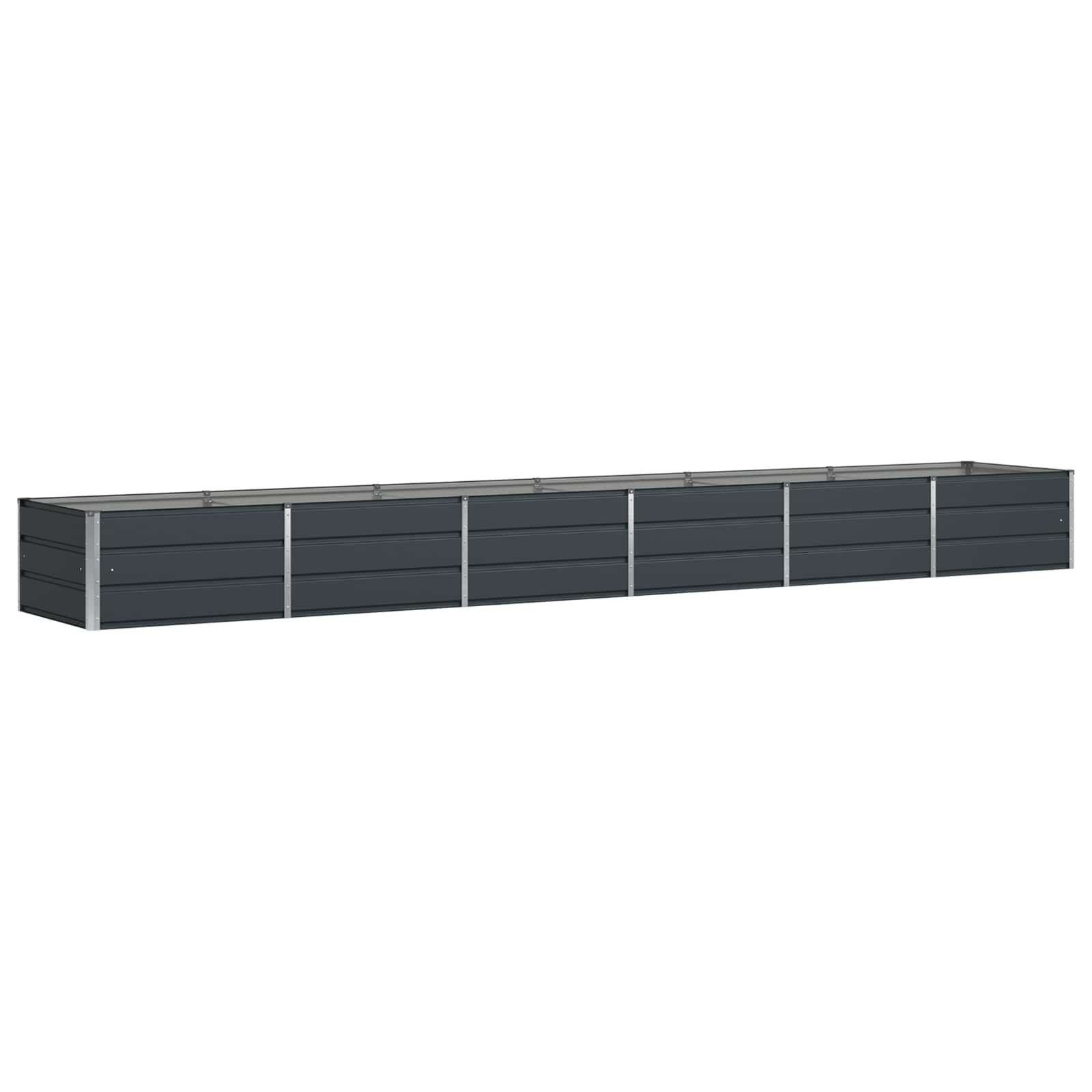 vidaXL Blumentopf Pflanzkübel Anthrazit 480 x 80 x 45 cm Stahl (1 St)