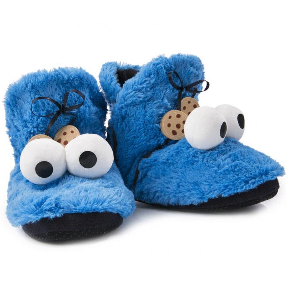 Krümelmonster Krümelmonster Booties, Gr. L/ 41-42 Plüsch Hausschuhe