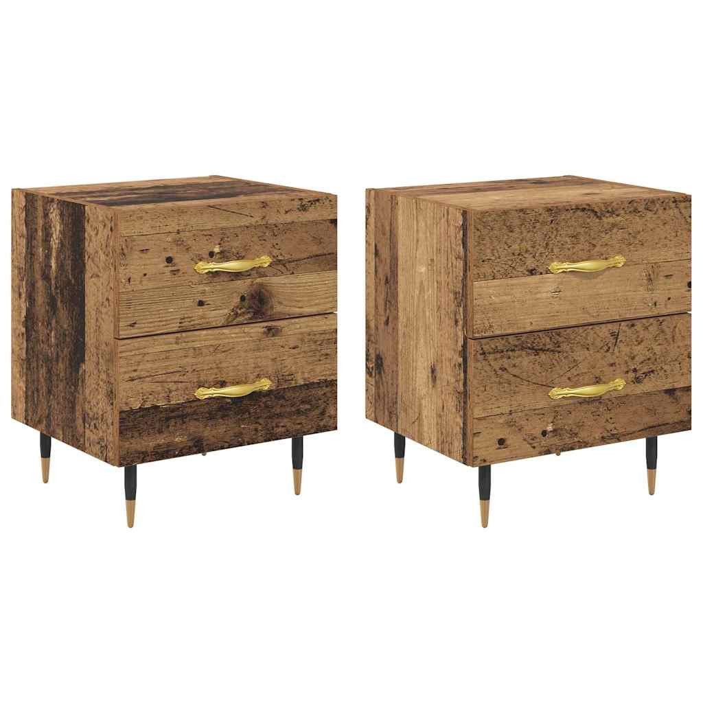 vidaXL Nachttisch Nachttisch 2 pcs Altholz günstig online kaufen