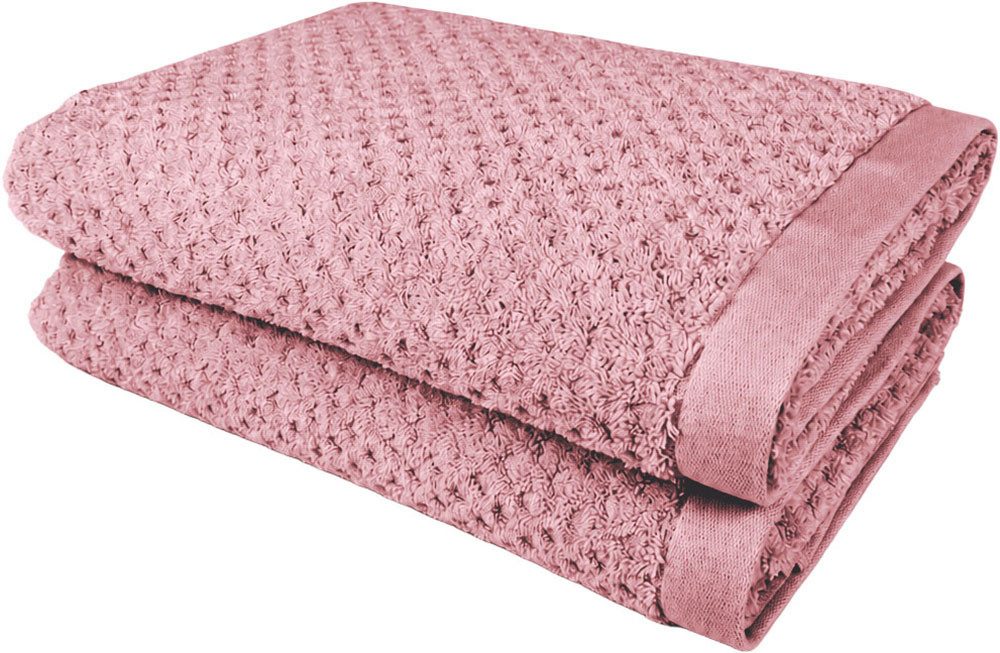 OTTO home Duschtücher Corrin, 2 Premium Duschtücher, 500 gr/m², 70x140cm, Frottier (2-St), 100% Baumwolle, mit Struktur, weich, 5 Jahre Garantie