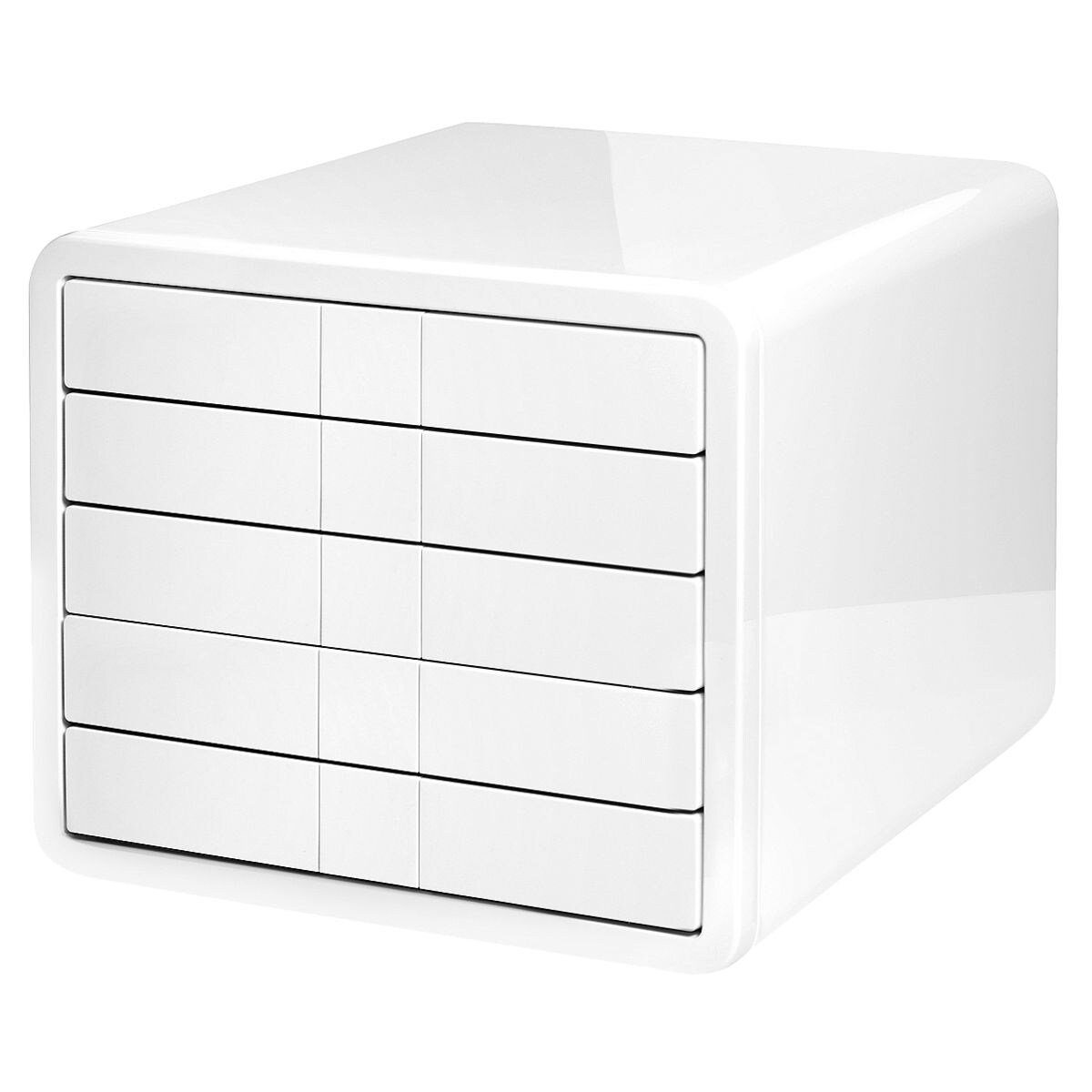 HAN Schubladenbox I-Box, mit 5 geschlossenen Schubladen und Clip-Mechanik weiß