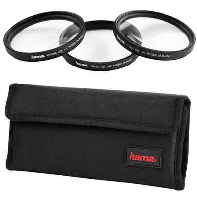 Hama 62mm Nahlinsen-Set +1 +2 +4 Filtertasche Objektivzubehör (Close-Up Filter, Makro-Linse, für Spiegelreflex-Kamera, DSLR, SLR etc)