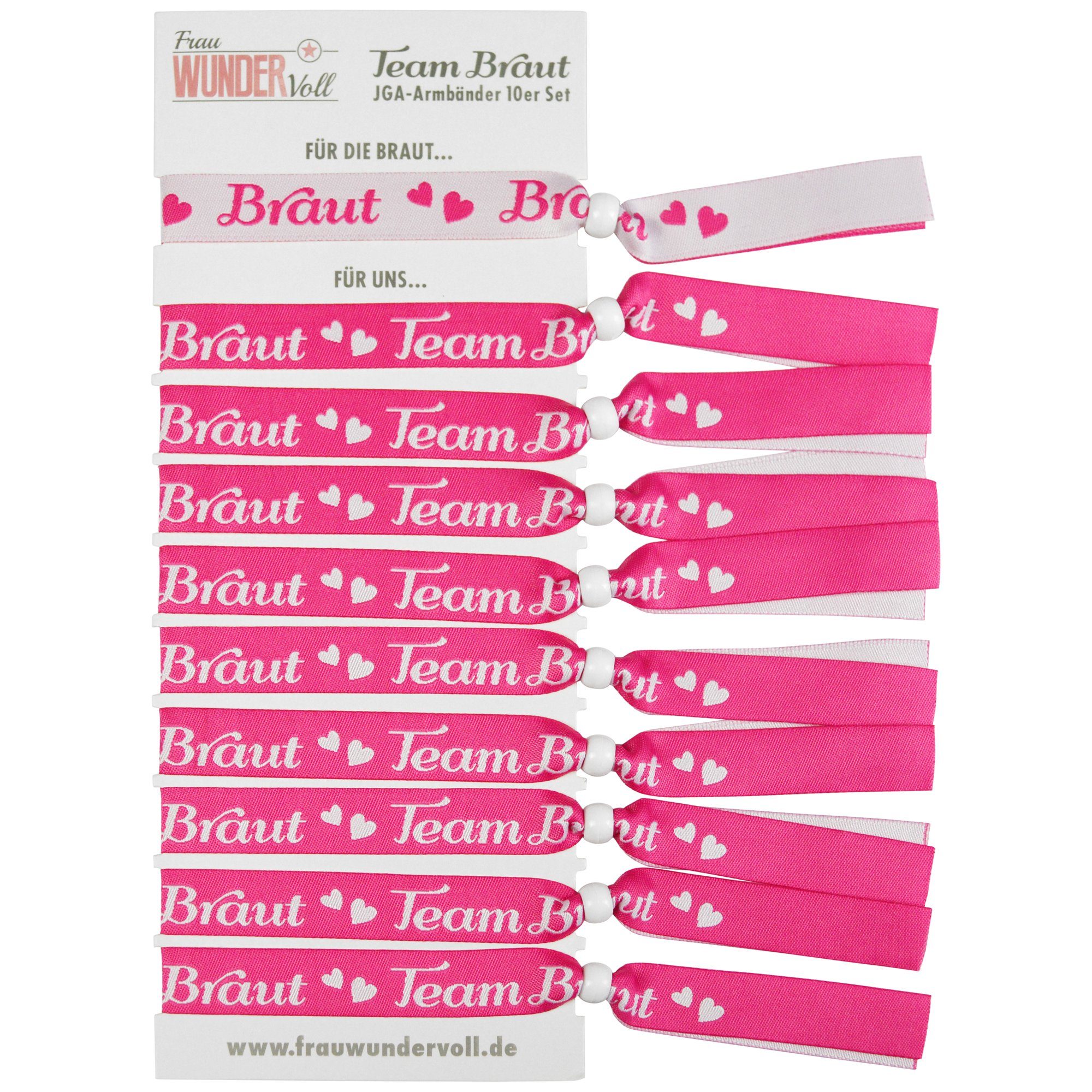 Frau WUNDERVoll Papierdekoration JGA Armband Pink