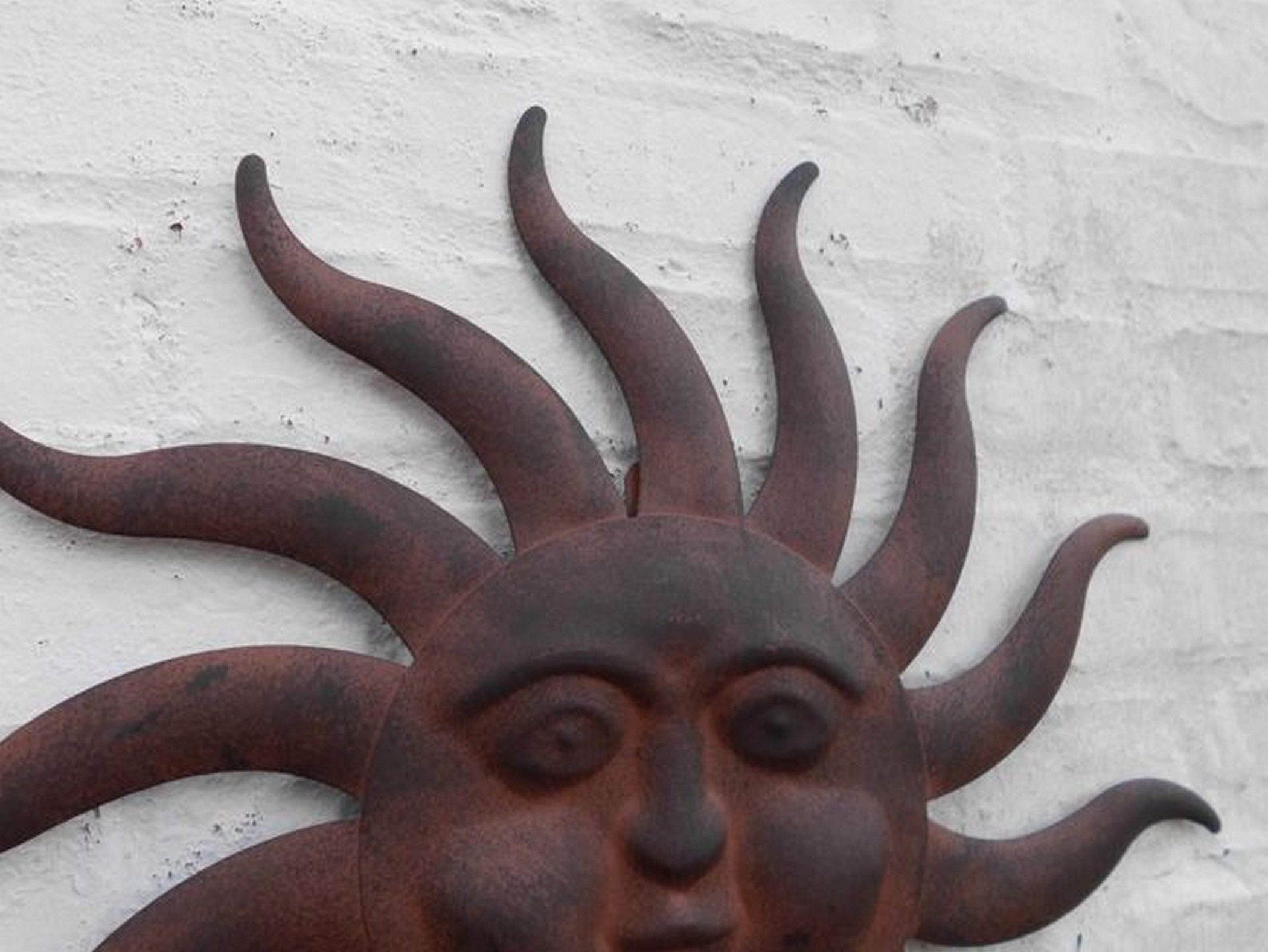 Deko-Impression Wanddekoobjekt Wanddekoration Sonne Eisenblech rotbraune günstig online kaufen