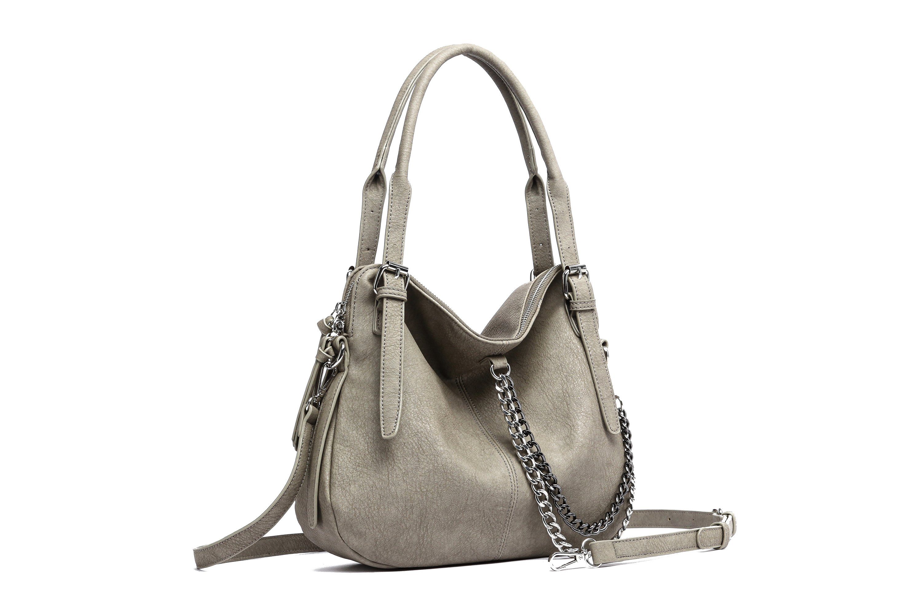 COLLEZIONE ALESSANDRO Schultertasche RockMe, aus softem Material grau