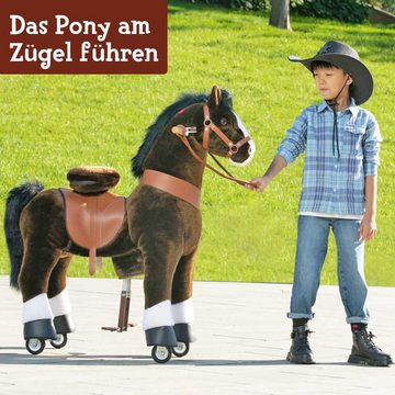 PonyCycle Reitpferd PonyCycle Reiten braune Zügel, (75 cm)