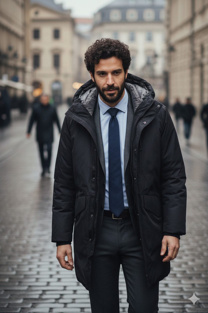 Parajumpers Daunenmantel PJS HAYATE Kapuzen Herren Daunenjacke / Mantel Schwarz Wassersäule: 5000 mm