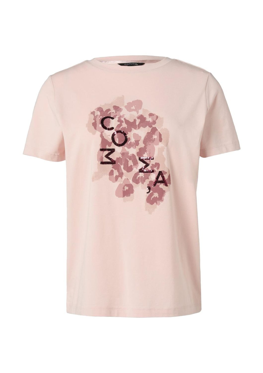 Comma Kurzarmshirt T-Shirt mit Artwork Artwork günstig online kaufen