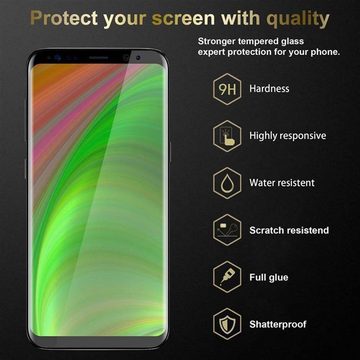 Cadorabo Schutzfolie Samsung Galaxy S9 PLUS, (1-St), Vollbild Schutzglas Panzer Folie (Tempered) Display-Schutzglas
