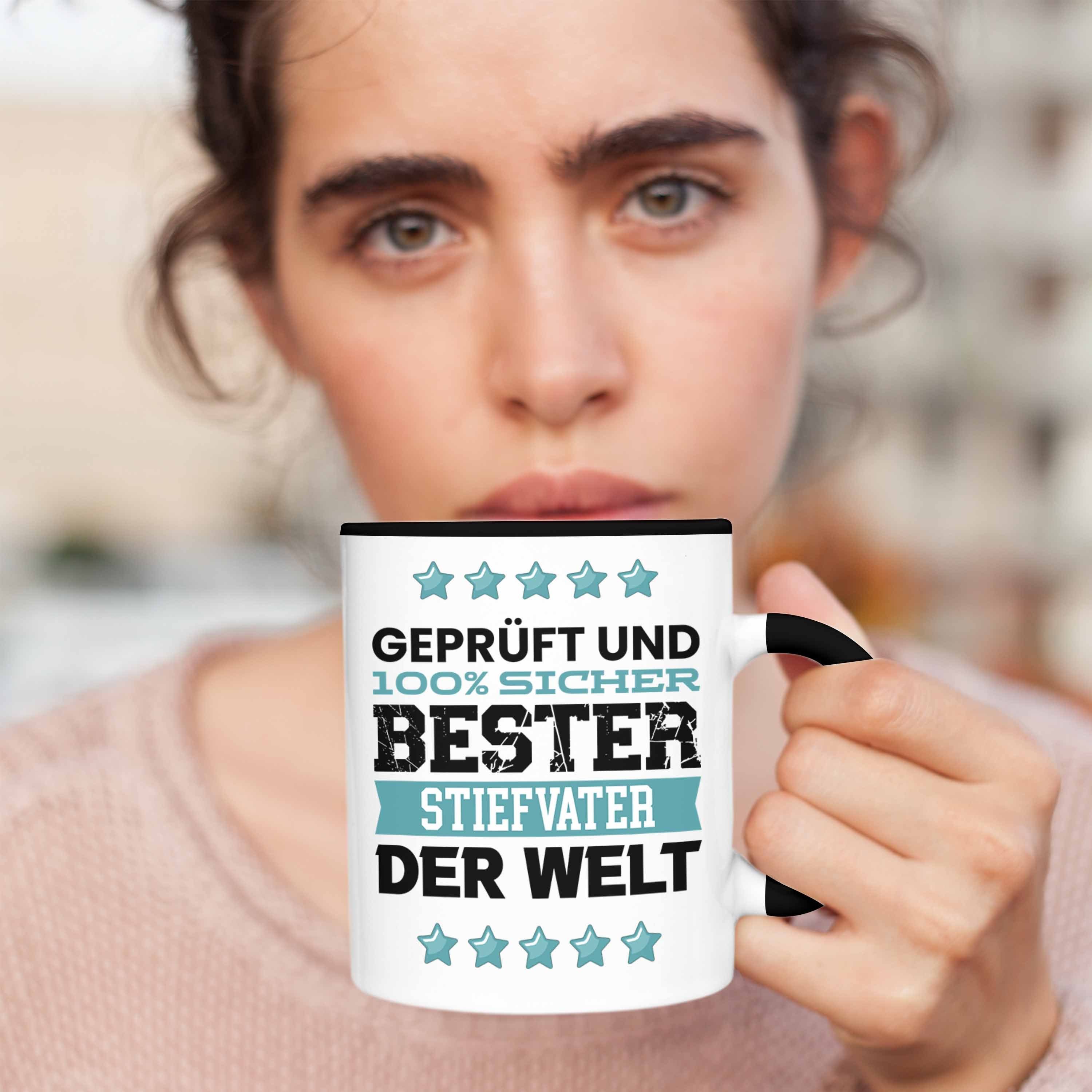 Bester Schwarz Welt Stiefvater Geschenk Vatertag Tasse Tasse Trendation für - Trendation Ge Der