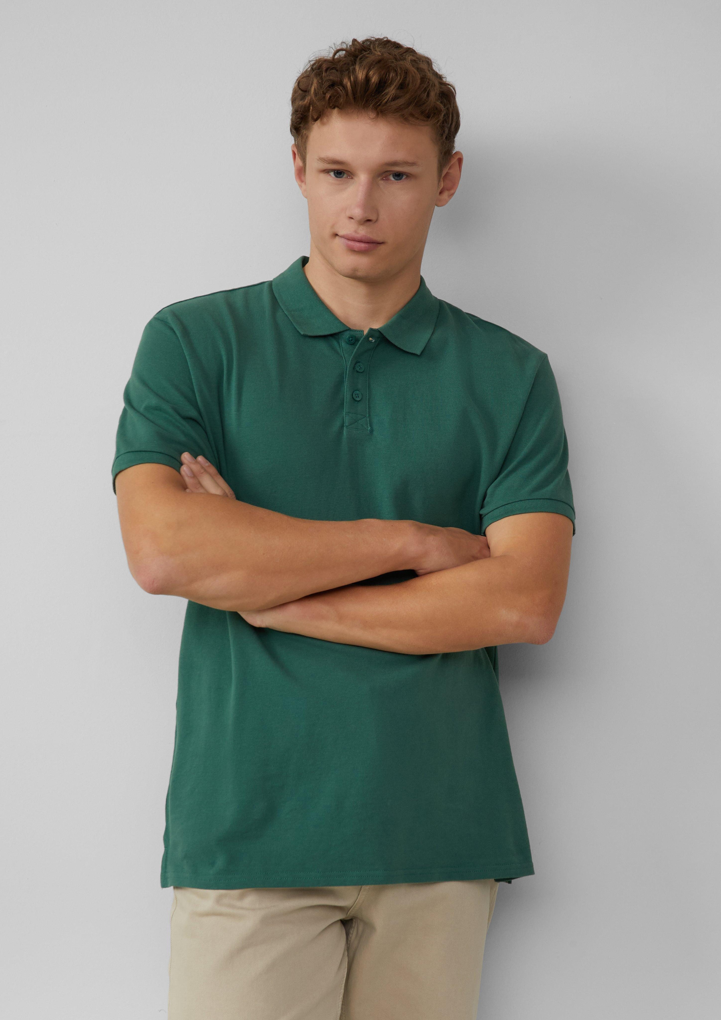 QS Kurzarmshirt Poloshirt aus Piqué günstig online kaufen