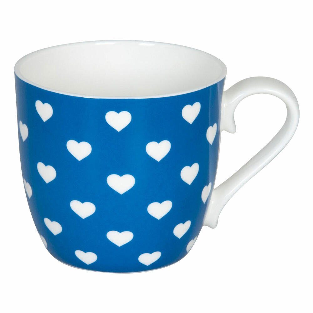 Könitz Becher Hearts Turquoise 400 ml, New Bone China