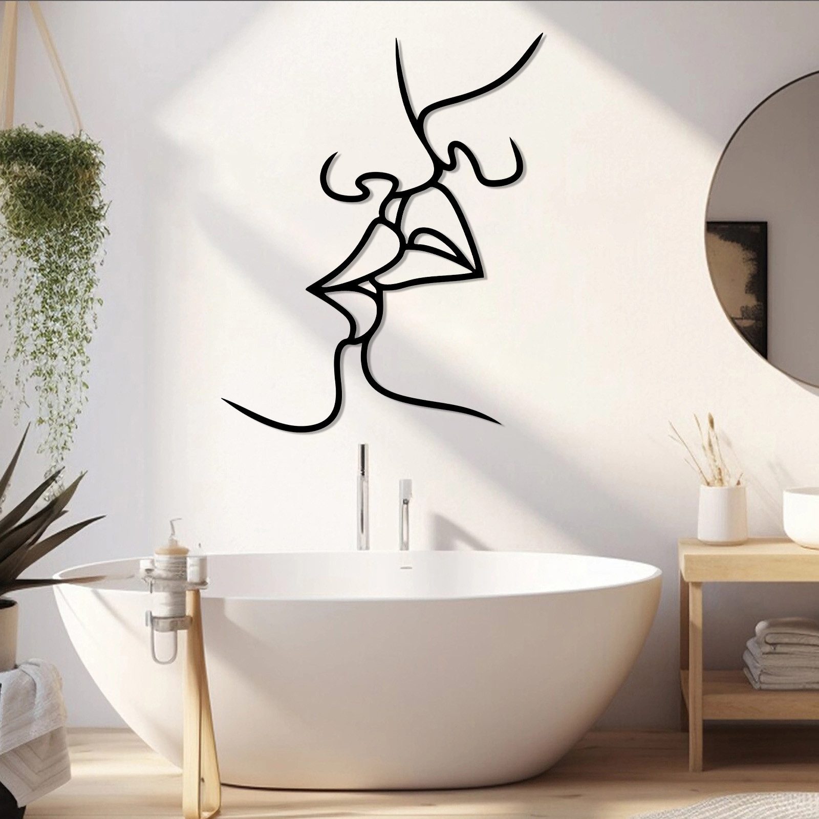 Jumpeak Wanddekoobjekt Gesicht Profil Metall Kunst Wanddekoration,Liebe Dek günstig online kaufen