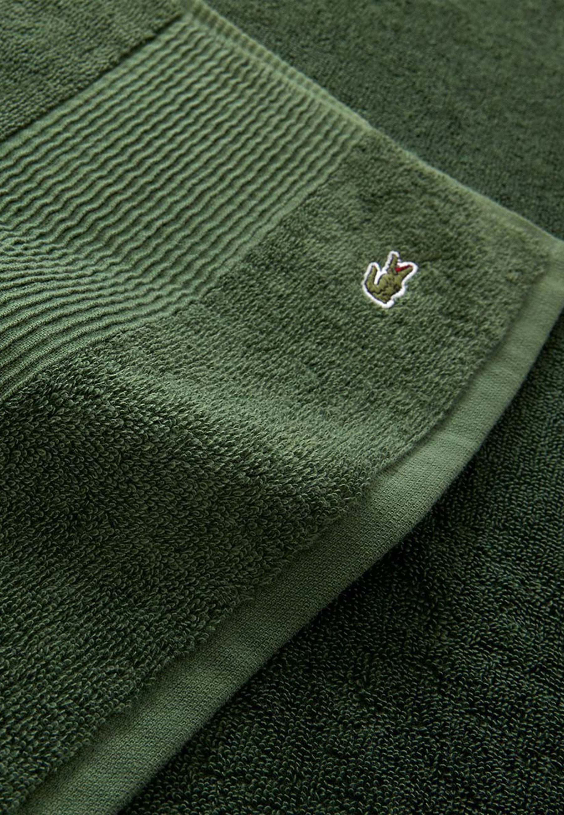 Lacoste Duschtuch LLECROCO, Frottier (1-St), mit Label-Applikationen