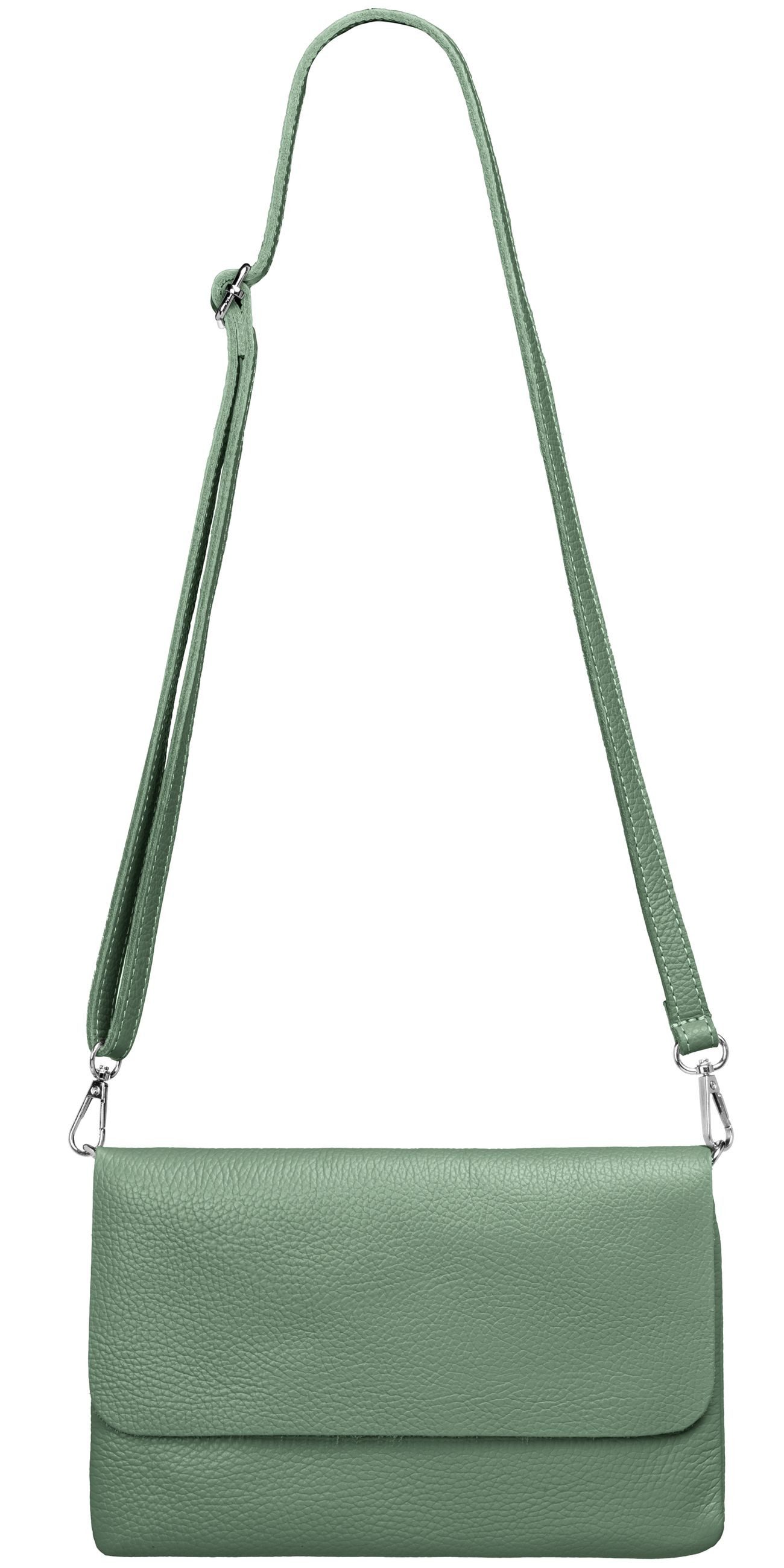 Caspar Clutch Abendtasche Damen Leder Handtasche - CLASSIC LINE - Modell No.835, leicht, elegant & unempfindlich - 100% Echtleder - Handmade in Italy