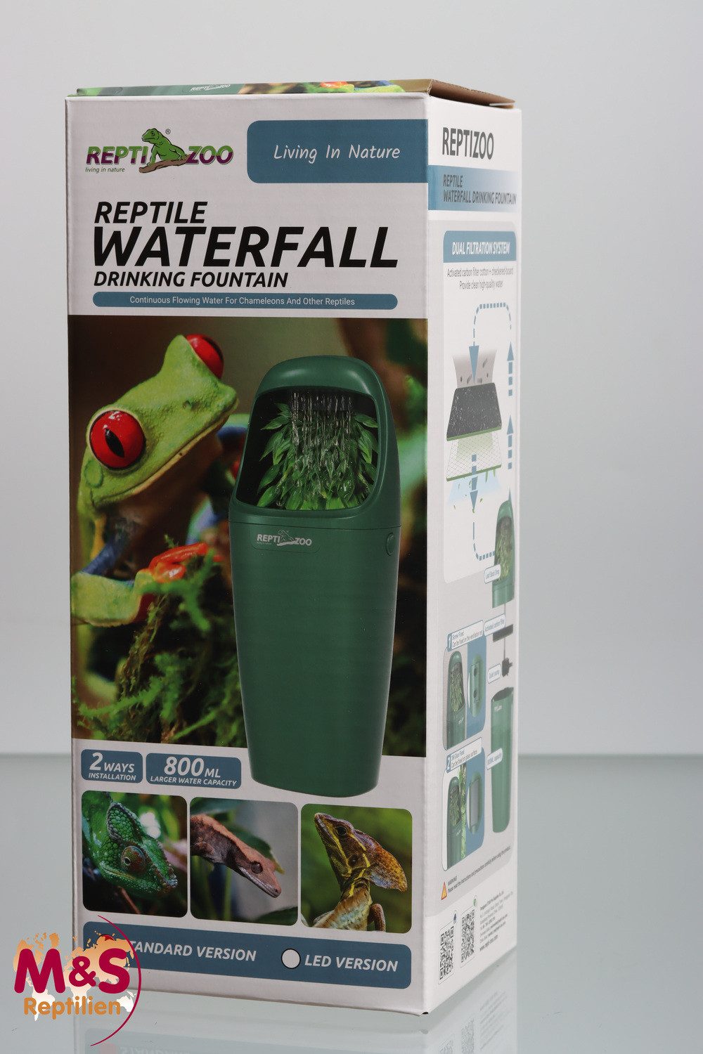 Terrarium ReptiZoo Reptilien Trinkbrunnen (Wasserfall) und Luftbefeuchter (DF09A