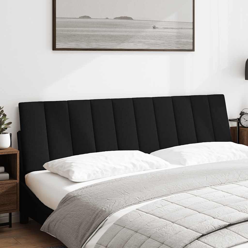 vidaXL Bett, Kopfteil-Kissen Schwarz 180 cm Stoff